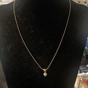Elegant 18k Gold Genuine Diamonds Necklace